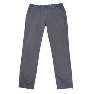 Mavi Edward Pants Mens 36x34 Gray Slim Straight Leg Flat Front Chinos Twill